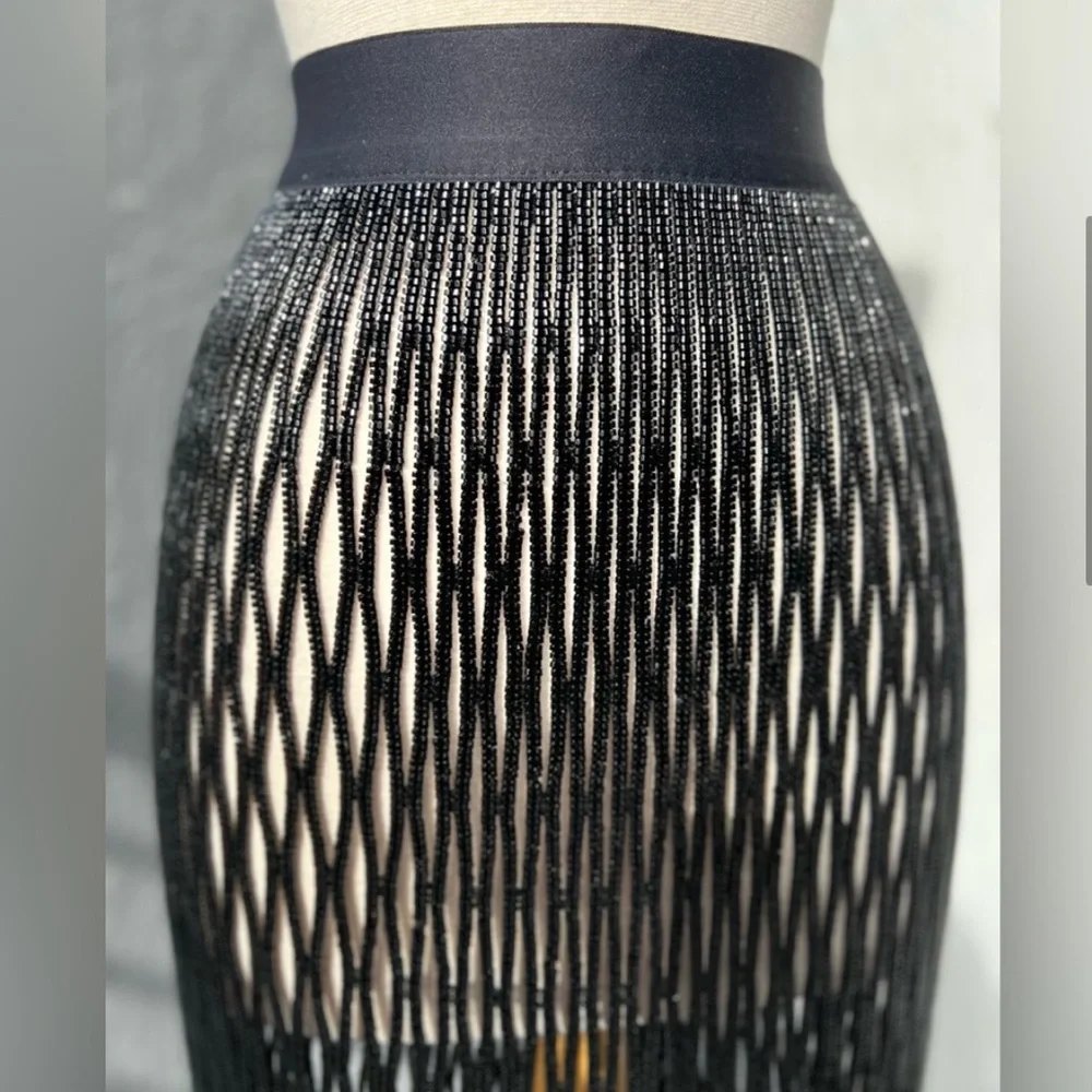 Zara beaded black skirt Limited Edition/ ZW Collection - Picture 7 of 12